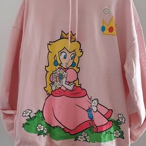 🌸 Princess Peach Super Mario Hoodie – XL (New, No Tags)